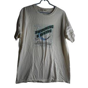 Swimming & Diving 2018 Graphic T Shirt Sz L  Cotton Comfort Colors preowned